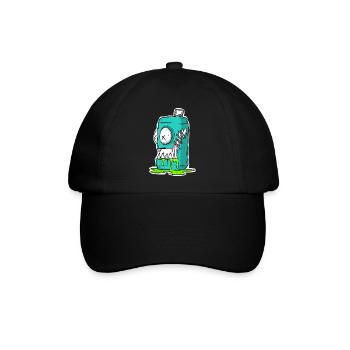 Monster Dose Cartoon Comic - Baseballkappe - Schwarz/Schwarz - Vorne