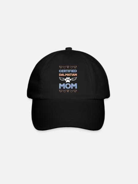 Zertifizierte Dalmatiner-Mama - Baseballkappe - Schwarz/Schwarz