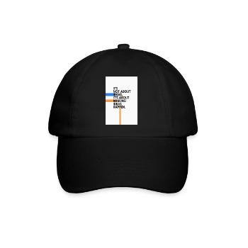 Ideas Happen – Reduziertes Typo Design - Baseballkappe - Schwarz/Schwarz - Vorne