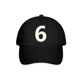 6- - Baseballkappe - Schwarz/Schwarz - Vorne