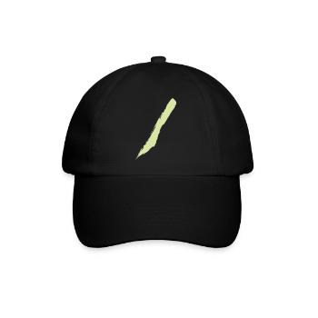 Pinselstrich - Style Streifen / Diagonal - Baseballkappe - Schwarz/Schwarz - Vorne