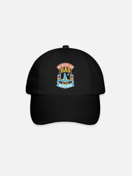 My Witch Hat Has Office Hours - Baseballkappe - Schwarz/Schwarz