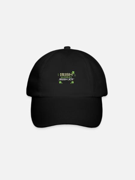 Irish whiskey, Irish joy - Baseballkappe - Schwarz/Schwarz