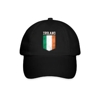 Irland Flagge Irisch - Baseballkappe - Schwarz/Schwarz - Vorne