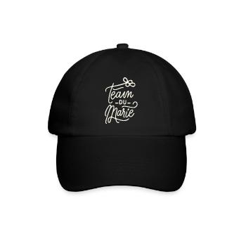 Team des Bräutigams - Baseballkappe - Schwarz/Schwarz - Vorne