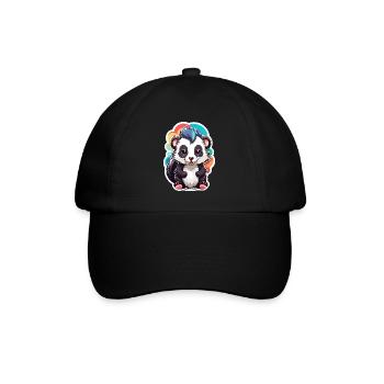Skunk Cute Kid Farbe - Baseballkappe - Schwarz/Schwarz - Vorne