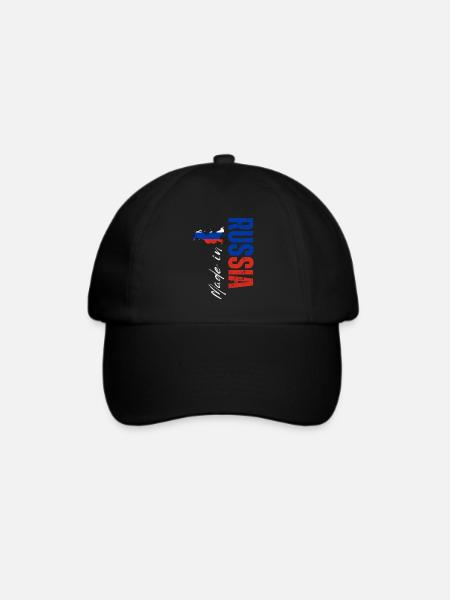 Made in Russia, russischer Stolz - Baseballkappe - Schwarz/Schwarz