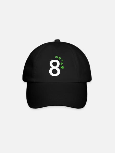 8 - Baseballkappe - Schwarz/Schwarz