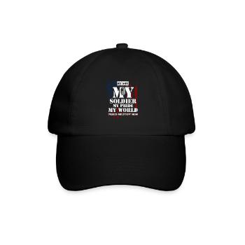 My Son My Soldier My Pride My Wo... - Baseballkappe - Schwarz/Schwarz - Vorne