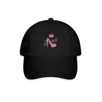 JGA - Braut Schuh - RAHMENLOS - Baseballkappe - Schwarz/Schwarz - Vorne