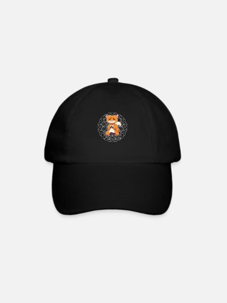 yoga Fuchs - Baseballkappe - Schwarz/Schwarz