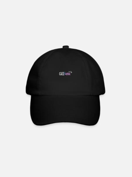 Geekette für das Leben (weiß) - Baseballkappe - Schwarz/Schwarz