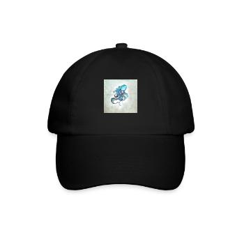 oktopus tintenfisch bunt tentakel meer tiefe wasse - Baseballkappe - Schwarz/Schwarz - Vorne