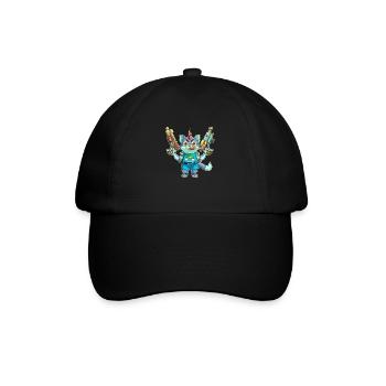 Killer Kitty - Baseballkappe - Schwarz/Schwarz - Vorne