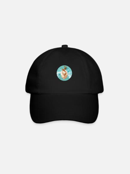 Gams Icon - Baseballkappe - Schwarz/Schwarz
