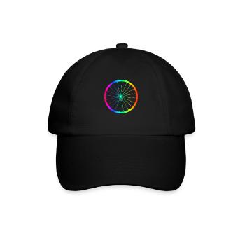 Fahrrad Regenbogen Felge - Baseballkappe - Schwarz/Schwarz - Vorne