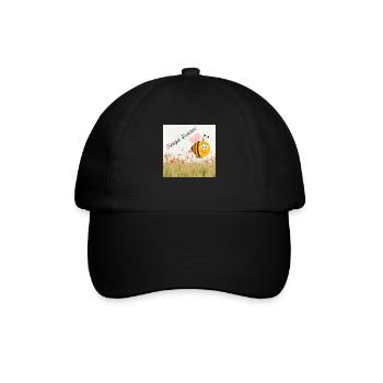 Fleißiges Bienchen - Baseballkappe - Schwarz/Schwarz - Vorne