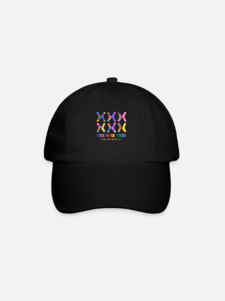 Welt Down Syndrom Tag Socken WDSD Rock Your Socks - Baseballkappe - Schwarz/Schwarz