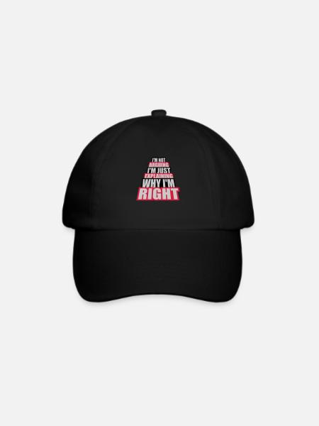 I m not arguing - Baseballkappe - Schwarz/Schwarz