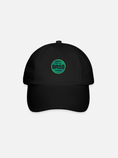 Glück ist wenn der bass einsetzt ! - Baseballkappe - Schwarz/Schwarz