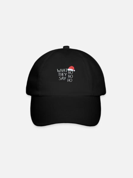 Ho Ho Ho - Baseballkappe - Schwarz/Schwarz