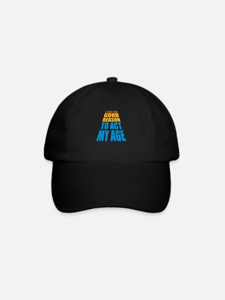 to act my age - Baseballkappe - Schwarz/Schwarz
