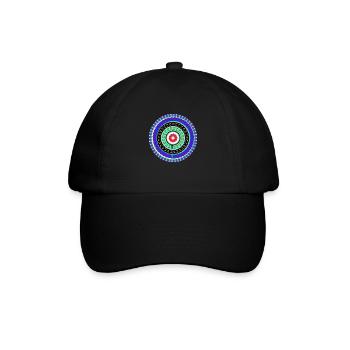 Farbzeichnung - Baseballkappe - Schwarz/Schwarz - Vorne
