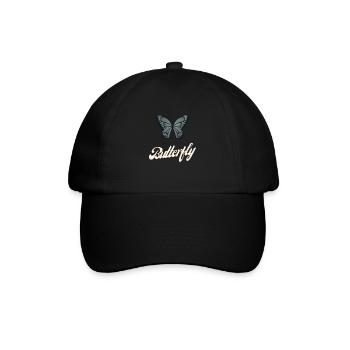 BUTTERFLY - Baseballkappe - Schwarz/Schwarz - Vorne