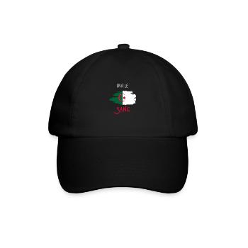 wir haben Blut Algerien - Baseballkappe - Schwarz/Schwarz - Vorne