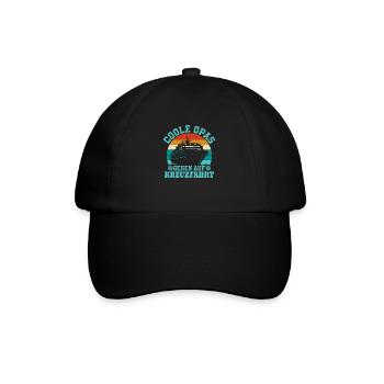 Coole Opas gehen auf Kreuzfahrt Urlaub Großvater S - Baseballkappe - Schwarz/Schwarz - Vorne