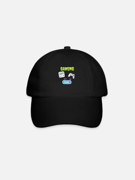 Gaming design - Baseballkappe - Schwarz/Schwarz