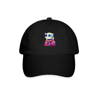 Space Cat - Baseballkappe - Schwarz/Schwarz - Vorne