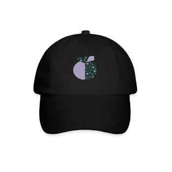 Apfel - Baseballkappe - Schwarz/Schwarz - Vorne