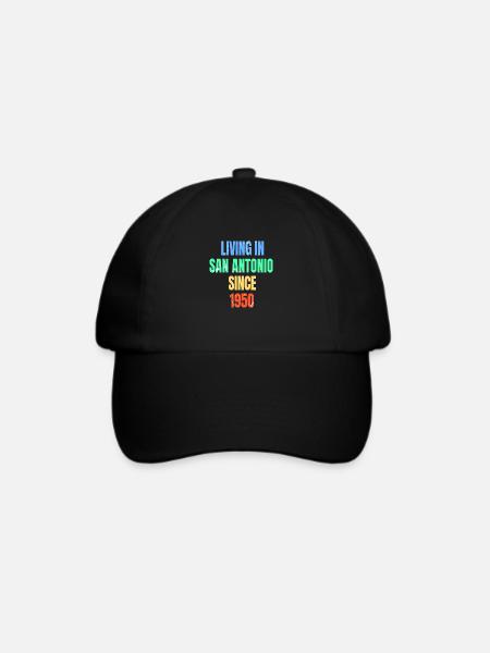 Retro Vintage Living In San Antonio Since 1950 - Baseballkappe - Schwarz/Schwarz