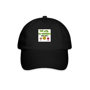 Aber wie... (Du Stinkst!!) - Baseballkappe - Schwarz/Schwarz - Vorne
