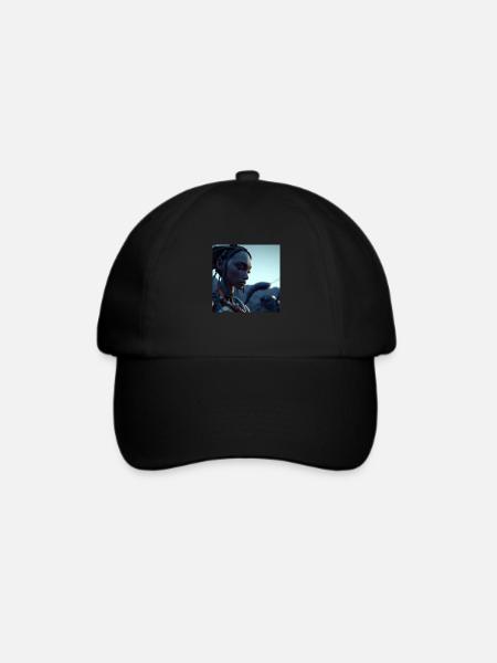 Krieger einer Cyber-Punk-Welt - Baseballkappe - Schwarz/Schwarz