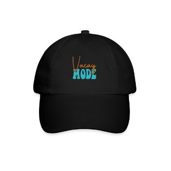 Vacay Mode - Baseballkappe - Schwarz/Schwarz - Vorne