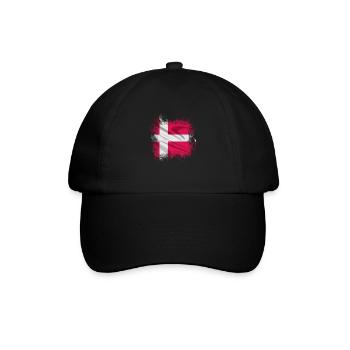 Dänemark Kopenhagen Dänisch Skandinavien Flagge Dansk - Baseballkappe - Schwarz/Schwarz - Vorne