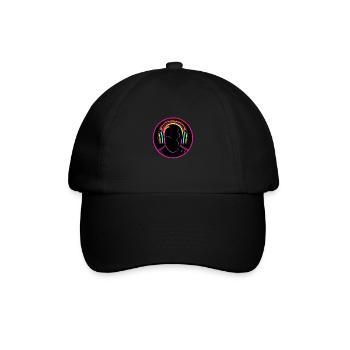 DJ Neon Style hard Music - Baseballkappe - Schwarz/Schwarz - Vorne