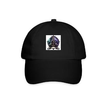 Farbiges okkultes Symbol - Baseballkappe - Schwarz/Schwarz - Vorne