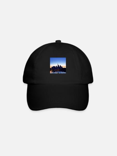 Frankfurt Skyline - Baseballkappe - Schwarz/Schwarz