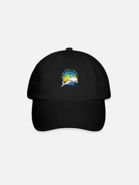 Delfin - Baseballkappe - Schwarz/Schwarz