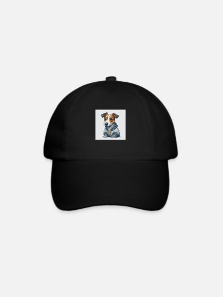 Jack Russel Terrier - Baseballkappe - Schwarz/Schwarz