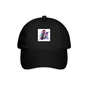 gaming art - Baseballkappe - Schwarz/Schwarz - Vorne