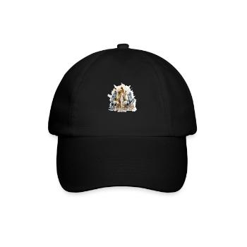 Die Venus des Schachs - Baseballkappe - Schwarz/Schwarz - Vorne