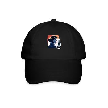Eiffelturm - Baseballkappe - Schwarz/Schwarz - Vorne
