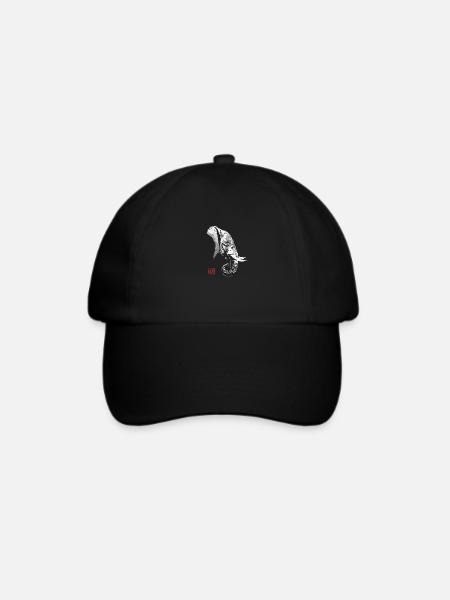 Elefant schwarz - Baseballkappe - Schwarz/Schwarz