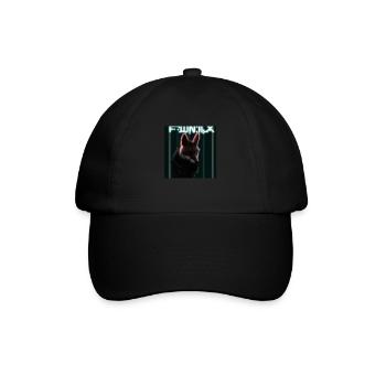 Cyberpunk Fuchs - Baseballkappe - Schwarz/Schwarz - Vorne
