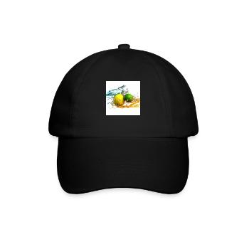 Zitrusfrüchte Splash - Baseballkappe - Schwarz/Schwarz - Vorne
