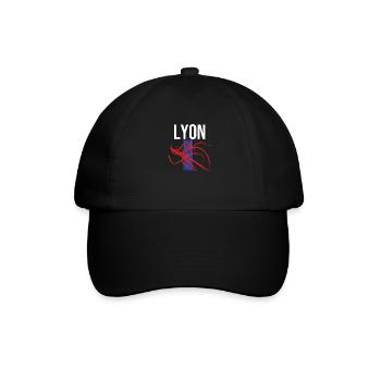 Traditionelles Lyon Souvenir - Baseballkappe - Schwarz/Schwarz - Vorne
